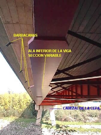 barbacanas, ala viga, cabezal cepa